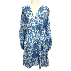 Scanlan Theodore Dress 4 Silk Blend Babydoll Chic Preppy Parisian Rich Mom Lux